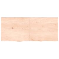 Wastafelblad 140x60x(2-4) cm onbehandeld massief hout