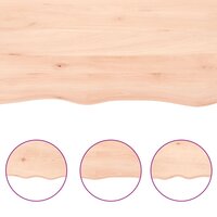 Wastafelblad 140x60x(2-4) cm onbehandeld massief hout