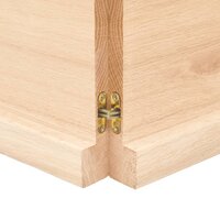 Wastafelblad 140x60x(2-4) cm onbehandeld massief hout