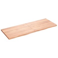Wastafelblad 160x60x(2-4) cm behandeld massief hout lichtbruin