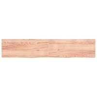 Wastafelblad 200x40x(2-4) cm behandeld massief hout lichtbruin