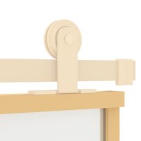 Schuifdeur 76x205 cm mat ESG-glas en aluminium goudkleurig