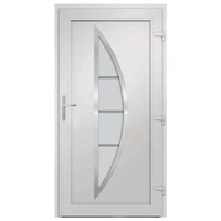 Voordeur 88x200 cm PVC antracietkleurig