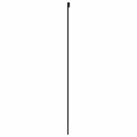 Schuifdeur 102,5x205 cm gehard glas en aluminium zwart