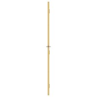 Binnendeur smal 76x201,5 cm gehard glas en aluminium goudkleur