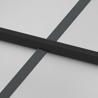 Binnendeur smal 93x201,5 cm gehard glas en aluminium zwart