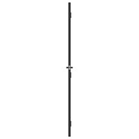 Binnendeur smal 102,5x201,5 cm gehard glas en aluminium zwart