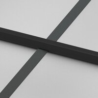 Binnendeur smal 102,5x201,5 cm gehard glas en aluminium zwart