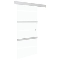 Schuifdeur met zachte stops 90x205 cm ESG-glas en aluminium