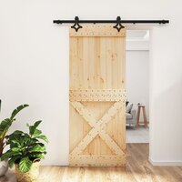 Schuifdeur met beslag 85x210 cm massief grenenhout