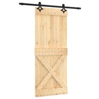 Schuifdeur met beslag 85x210 cm massief grenenhout