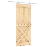 Schuifdeur met beslag 85x210 cm massief grenenhout