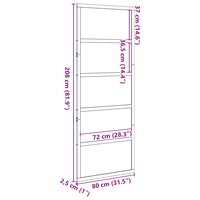 Schuifdeur 80x208 cm massief grenenhout