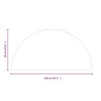 Glasplaat voor open haard halfrond 1200x600 mm