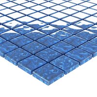Moza&iuml;ektegels 11 st 30x30 cm glas blauw