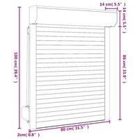 Rolluik 80x100 cm aluminium antracietkleurig