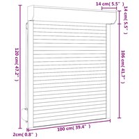 Rolluik 100x120 cm aluminium antracietkleurig
