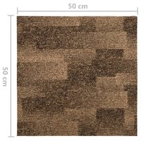 Tapijttegels 20 st 5 m&sup2; bruin