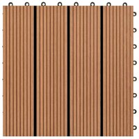 WPC Tegels 30x30cm 11 stuks 1m2 bruin
