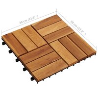 Terrastegels acaciahout 30 x 30 cm (10 stuks)