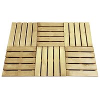 Terrastegels 6 st 50x50 cm hout groen