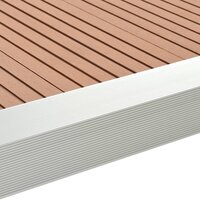 5 st Terras hoekplinten 170 cm aluminium zilverkleurig