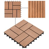 11 st Terrastegel 30x30 cm 1 m&sup2; HKC bruin