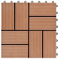 11 st Terrastegel 30x30 cm 1 m&sup2; HKC bruin