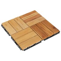 Terrastegels 20 st 30x30 cm massief teakhout