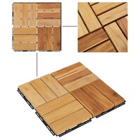Terrastegels 20 st 30x30 cm massief teakhout