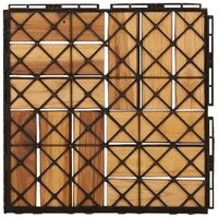 Terrastegels 20 st 30x30 cm massief teakhout