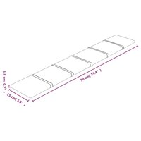 Wandpanelen 12 st 1,62 m&sup2; 90x15 cm fluweel bruin