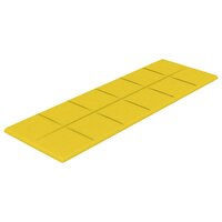 Wandpanelen 12 st 3,24 m&sup2; 90x30 cm stof lichtgeel