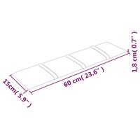 Wandpanelen 12 st 1,08 m&sup2; 60x15 cm fluweel donkergrijs