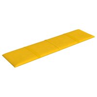 Wandpanelen 12 st 1,08 m&sup2; 60x15 cm fluweel geel