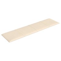 Wandpanelen 12 st 1,08 m&sup2; 60x15 cm fluweel cr&egrave;mekleurig