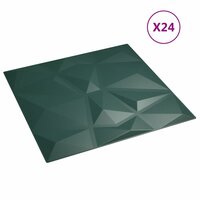 24 st Wandpanelen diamant 6 m&sup2; 50x50 cm XPS groen