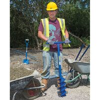 Paalgatgraver met grondboor 1070x155 mm blauw 24414