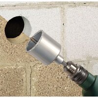 Holboorkroon met opspandoorn 68 mm grijs