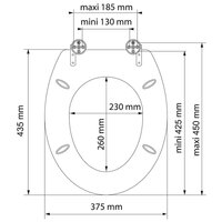 Toiletbril met soft-close BALANCE MDF