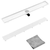 Doucheafvoer met 2-in-1 deksel 103x14 cm roestvrij staal