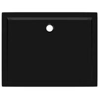 Douchebak rechthoekig 70x90 cm ABS zwart