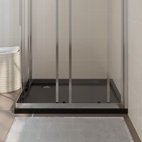 Douchebak vierkant 90x90 cm ABS zwart