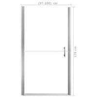 Douchedeur 100x178 cm gehard glas