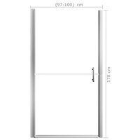 Douchedeur mat 100x178 cm gehard glas