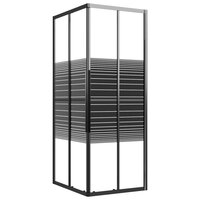 Douchecabine strepen 80x70x180 cm ESG zwart