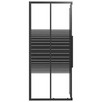 Douchecabine strepen 80x70x180 cm ESG zwart