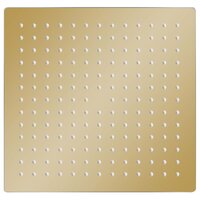 Regendouchekop vierkant 25x25 cm roestvrij staal goudkleurig