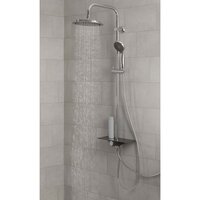 Regendoucheset met plateau AQUASTAR antraciet-chroomkleurig
