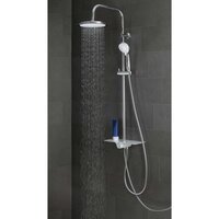 Regendoucheset met plateau AQUASTAR wit en chroomkleurig